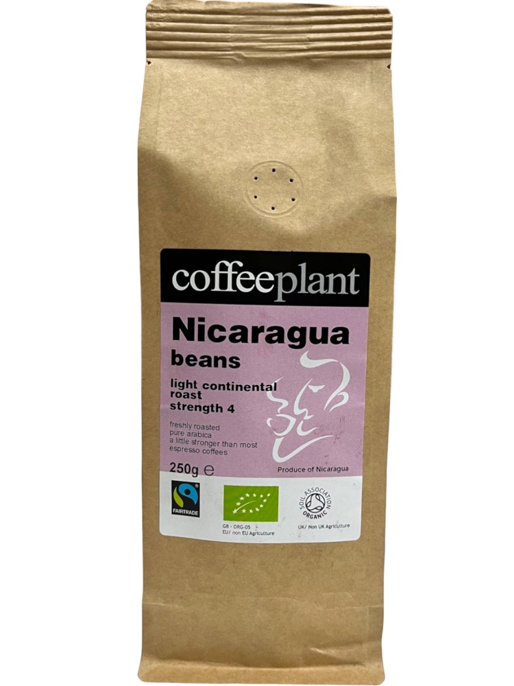 Nicaraguan Organic Fairtrade in 250g Beans Valve Packs